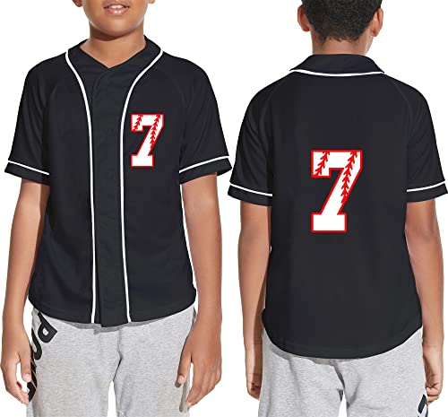 Yuji Itadori Kids Baseball Birthday Shirt 7th 8th 9th 10th Year Old Toddler Boys Girls Shirts Birthday Clothes2