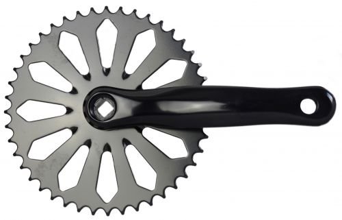 Classic Cycle Kettenradgarnitur Vierkant Crystal, schwarz 44 Z