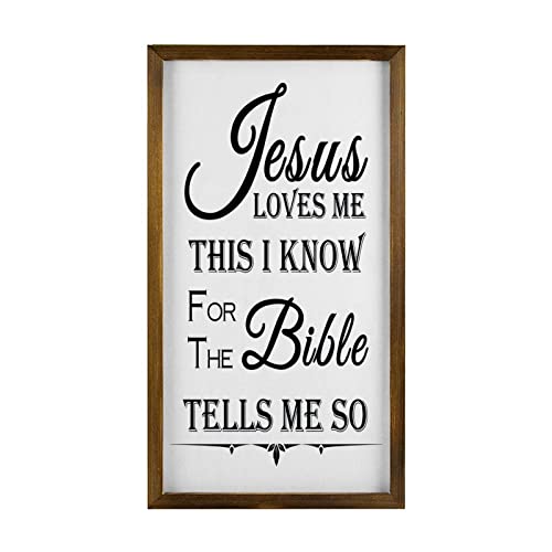 Panneau mural bois Jesus Loves Me un message de foi et de confort