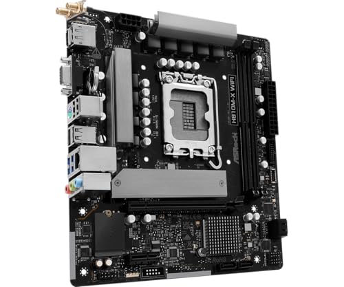 Image of ASRock H810M-X WiFi Micro ATX Motherboard (Intel Socket LGA1851, Supports Intel Core Ultra Processors