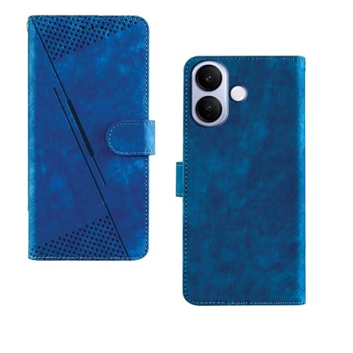 Image of amazon basics Vivo V60 Lite 5G Flip Cover | Card Pockets Wallet & Stand | Flip Cover for Vivo V60 Lite 5G (Executive Blue)
