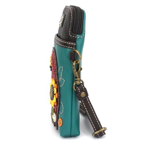 Image of CHALA Cell Phone Crossbody Purse-Women PU Leather /Canvas Multicolor Handbag with Adjustable Strap