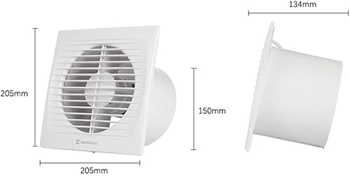 Miniatura 7 de DNYSYSJ Ventilador de ventilación de baño de 6 pulgadas montado en la pared, salida de aire, soplador de inodoro para cocina, baño, sala de estar