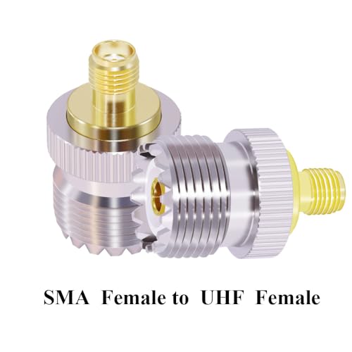 Adaptador CNARIO PL259 Hembra a SMA Hembra, 2 piezas miniatura 5