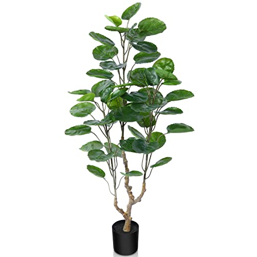 Kazeila Artificial Aralia Balfour Tree 3.4 Feet Fake Dinner Plate Aralia Plant Faux Polyscias Scutellaria Tree For Indoor Outdoor Home Office Any Room Decor Perfect Housewarming Gift #TOP10