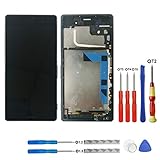 Pantalla LCD compatible con Sony Xperia Z3 D6603 D6643 D6653 L55u L55t (negro con marco) pantalla táctil digitalizadora de cristal con herramientas