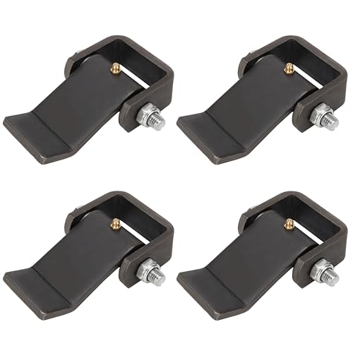 Weld on Trailer Hinges Heavy Duty Dump Truck Trailer Metal Gate Hinges with Grease Zerk Fitting Strap Style Short Leaf Truck Gate Hinges (4 Pack)