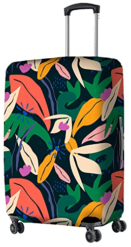 Image of Nasher Miles Polyester 75 (28 Inch) Large Protective Luggage Cover - Jungle Design