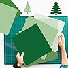 24 Sheets Gradient Sage Green Scrapbook Paper, 12 Designs Assorted Forest Willow Green DIY Art Craft Paper for Spring Card Making Scrapbook Photo Album Decor, 12x12'' (A) #4