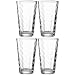 Produktbild LEONARDO HOME Optic Trink-Gläser 4er Set, spülmaschinengeeignete Saft oder Wasser Gläser, Trink-Becher aus Glas mit Muster, 540 ml, 012548