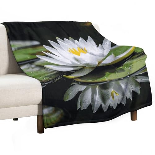 Couverture en molleton lit plaid blanc 177x203 cm confortable canapé - 2
