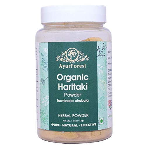 AyurForest Premium Quality Organic Haritaki Powder 113 GMS Harde Powder Myrobalan Powder Terminalia Chebula