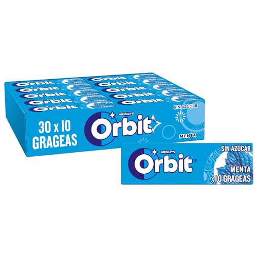Orbit Chicles Sin Azúcar Sabor, Fresco, Intenso Y De Larga Duración En Formato Gragea ( Paquetes X 10 Chicles), Menta, 30 Unidades