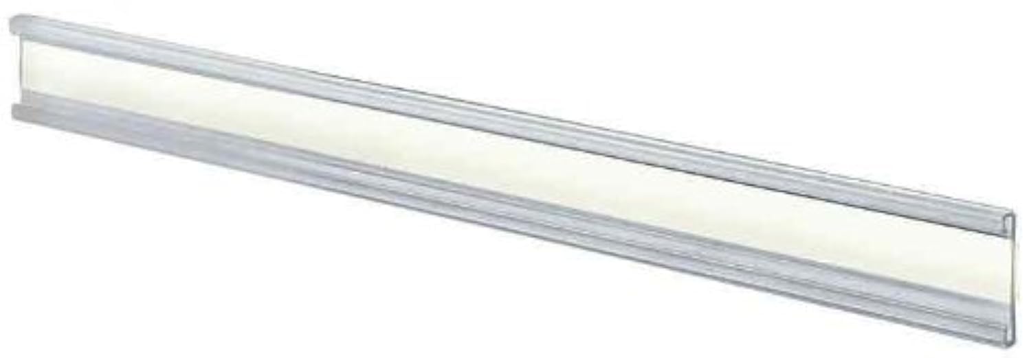 8.5-Inch Width by 1-Inch Height Adhesive Back Nameplate by Azar Displays – 8.5 x 1 inch, Styrolux/PVC, Clear, Pack of 10, Model 199602