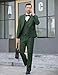 COOFANDY Mens Suit Shawl Lapel Tuxedo Wedding Prom Jacket Vest Trousers Bow Tie(Green, Medium)