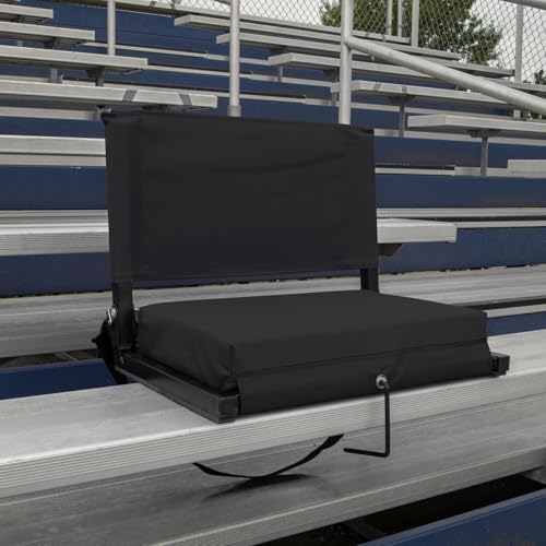 Maykoosh Baroque Bonanza Stadium Chairs for Bleachers with Back Support, Extra-Large Ura-Padded Seat for Complete Comfort, Easy Carry Handle with Adjustable Shoulder Strap