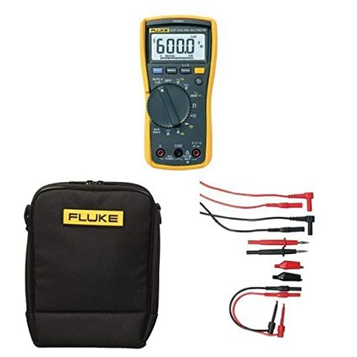 Fluke 117 Electricians True RMS Multimeter with Polyester Soft Carrying Case and Electronic Test Lead Kit