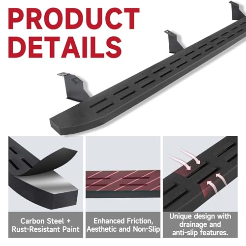 Estribos 6'' Acero carbono negro para Toyota Tacoma 2005-2023 miniatura 5