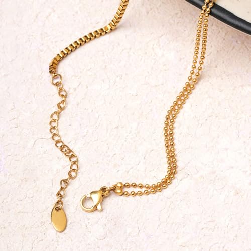 Image of PALMONAS Crystal Heart Double Layered Necklace for Women - Jewellery Gift for Girls & Women | Waterproof & Anti-Tarnish Necklace, Stylish & Trendy Necklaces for Ladies
