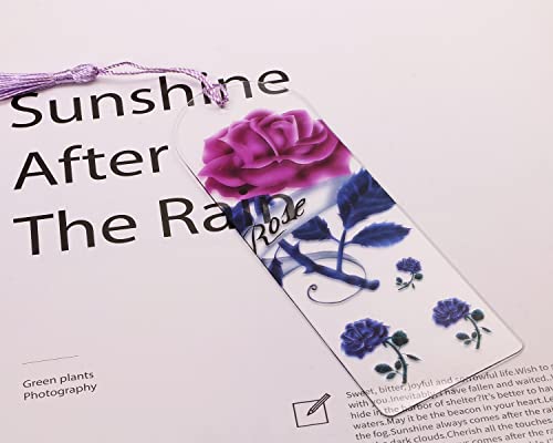 Blank Clear Acrylic Bookmarks Penta Angel 20Pcs Rectangle Plastic Craft Transparent Acrylic Book Markers With 20Pcs Small Bookmark Tassels For Diy Projects And Graduation Gift Tag (Semicircle) #TOP4