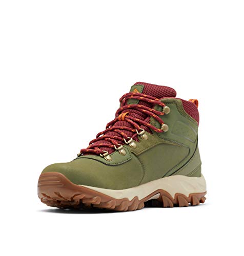 Columbia mens Newton Ridge Plus Ii Waterproof hiking boots, Hiker Green/Marsala Red, 16 US