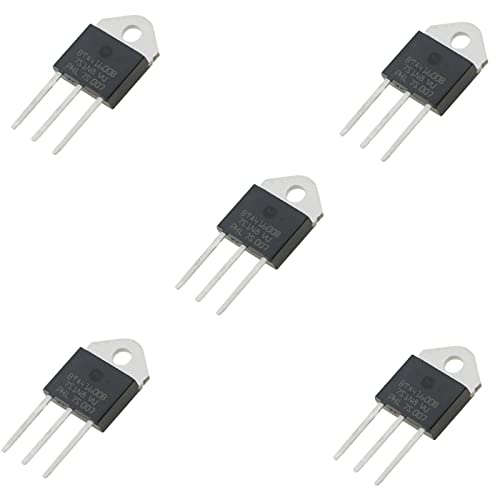 PENGLIN 5 unidades BTA41-600B Thyristor de alto rendimiento, BTA41-600B TRIAC bidireccional, gatillo de puerta, 1,3 V, 100 mA, orificio pasante, 3 pines