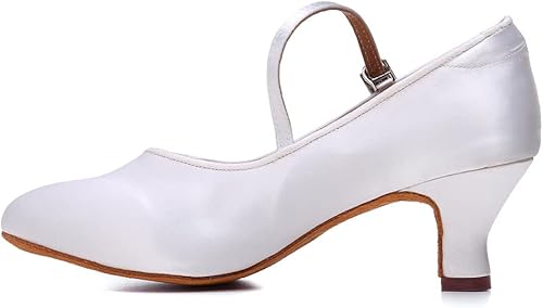 Miniatura 2 de DKZSYIM Zapatos de baile de salón latino para mujer, con puntera cerrada, estilo moderno Tango Salsa, modelo EM138