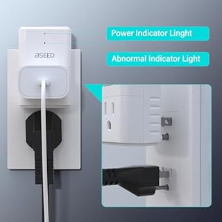 [ETL Listed] BSEED 1875W Single Outlet Surge Protector, Mini Surge Protector for Refrigerators, PC, TV, Xbox Series X, PS5 and Home Appliances, Voltage Protector with LED Indicators,15A, 1 Pack