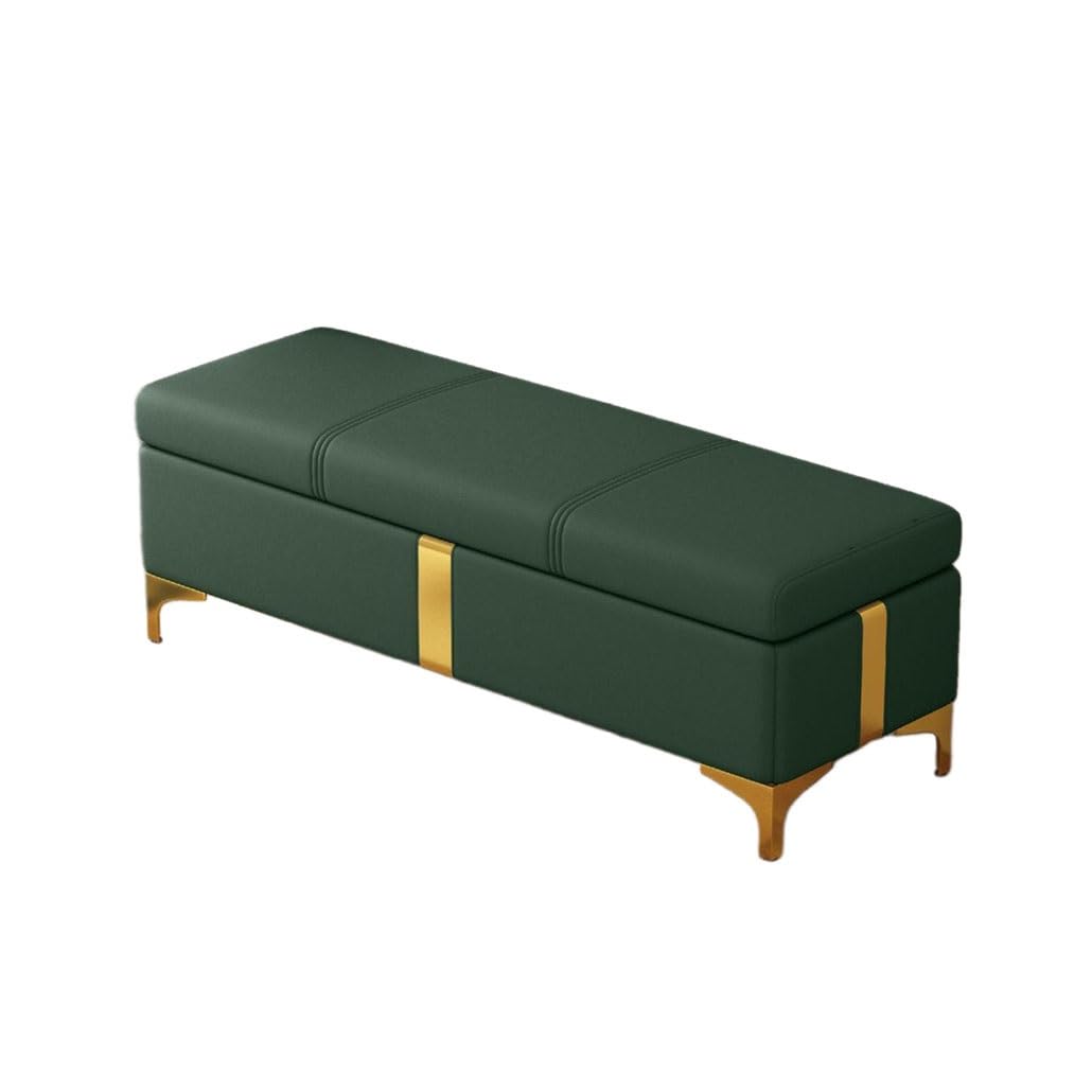 Banc de rangement pour optimiser l'espace de votre entrée, assise robuste de 150 kg en cuir