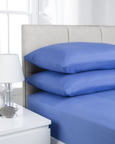 Elegance HomeAffinity Soft Touch Fitted Sheet Light Blue 4 Foot Bed by Textiles Direct