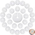 Soft G Tube Pads Holder: 30PCS Abdominal Feeding G Tube Button Cotton Pads Covers for Nursing Care, White