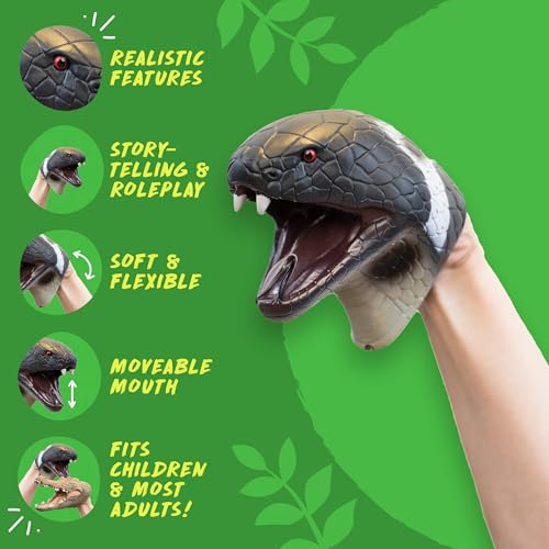 Wild Thingz Cobra Hand Puppet for Kids, 13 centimeters - Image 2