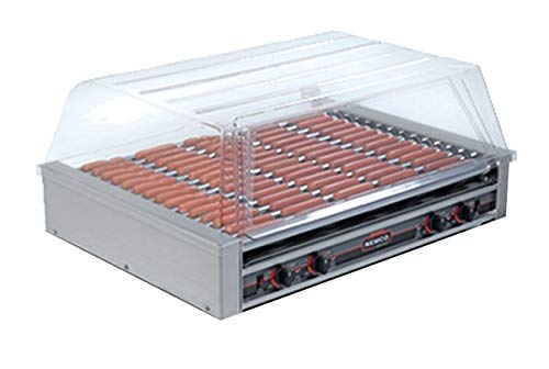 Nemco 8075 Roll-A-Grill, Hot Dog Grill, 75 Hot Dog Capacity (1500 Per Hour), Chrome Rollers