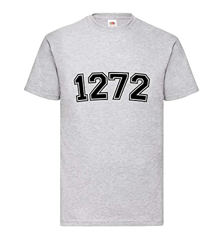 T-shirt pour homme gris grande taille 3XL coton col rond vêtement uni basique casual 1272