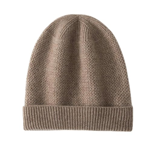 Bonnet tricoté en laine haut de gamme de finition soignée de couleur unie pour adulte