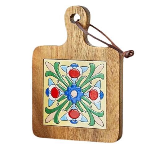 ideamall 鍋敷き 北欧風 おしゃれ 木製 耐熱 タイル (Bタイプ)