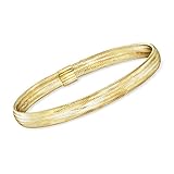 Ross-Simons Italian 14kt Yellow Gold Mesh Stretch Bracelet. 7 inches
