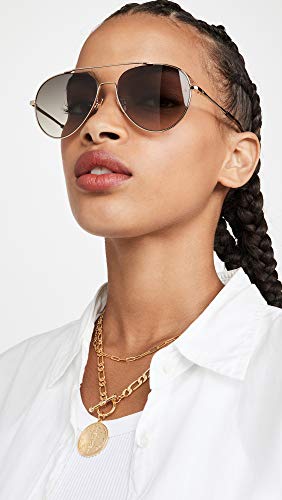 rag & bone Women's Classic Aviator Sunglasses, Light Gold, One Size3