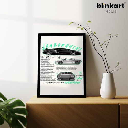 Image of BLINKART Nissan Silvia S15 CarFramed Posters Gift Items Boys Room Wall Decoration Bedroom Office Studio Synthetic Wood Frame & Acrylic Glass Ready to Hang - 12x8 Inch, (A4 Size) - CAR-207