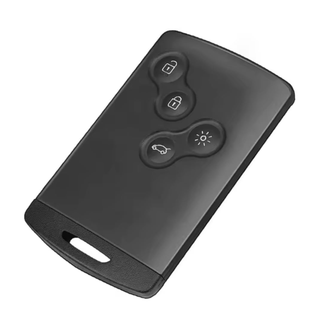 Chiave per scheda compatibile Renault Clio 4™ (2012-2020) e Captur™ (2013-2020) - 4 pulsanti, transponder ID49/ID4A, batteria CR2032, lama VA2/VA6