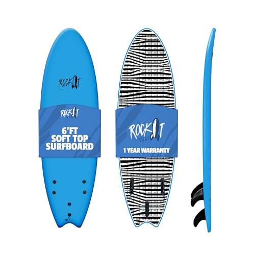 Rock-It Albert 6ft Soft Top Surfboard, Surf Board for Kids, Tabla De Surf, Kids Surfboard, Surfing...