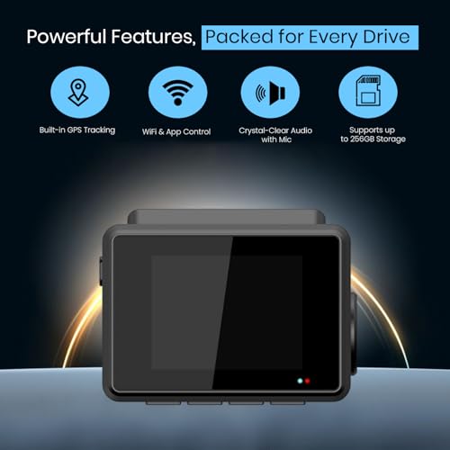 Image of Wyve i440 4K Dual Dashcam with Sony STARVIS 2 IMX675, 4K Front + 1080p Rear,GPS,5GHz WiFi,Parking Mode, 2.0 inch IPS,170 Wide Angle,Novatek High Performance Chipset,Supports 256GB