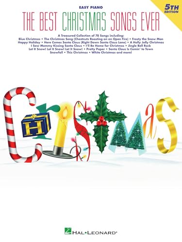 The Best Christmas Songs Ever 5th Edition | Easy Piano Sheet Music Book for Holiday Sing-Alongs |...