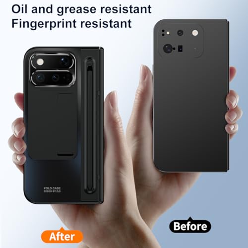 Coque Google Pixel 11 Pro Fold charnière étui rigide noir PC antichoc stylet - 7
