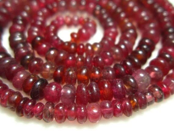 Spinel rouge perles rondelles de 2 à 3.50mm pour créer vos bijoux d'été et accessoires personnalisés