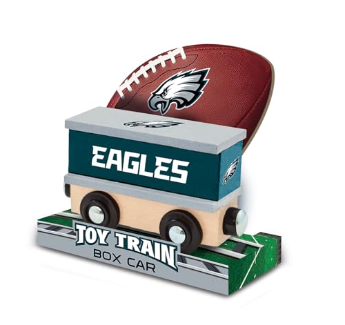 Image of Masterpieces Wood Train Box Car - NFL Philadelphia Eagles - Officially Licensed Toddler & Kids Toy