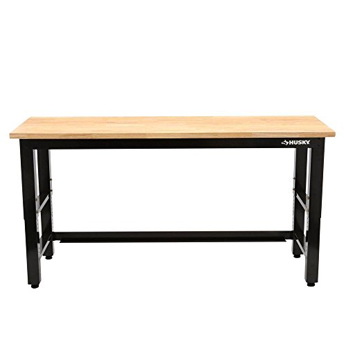 Husky 6 ft. Solid Wood Top Workbench