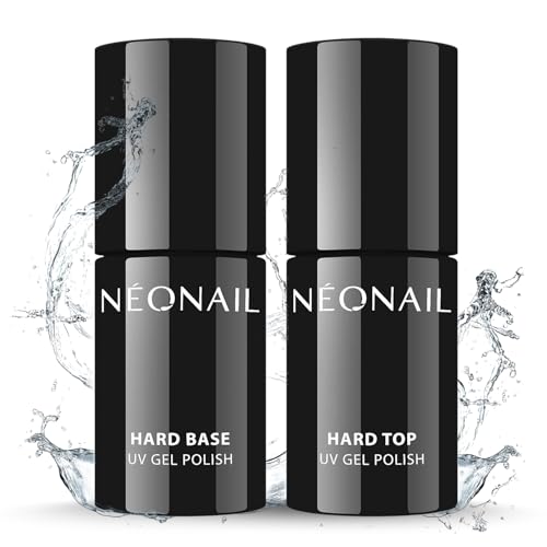NÉONAIL - Set Composto da UV Hard Base 7,2 ml e Hard Top 7,2 ml - Smalto Semipermanente Unghie - Base Coat - Top Coat - Nail Polish - Smalto Unghie
