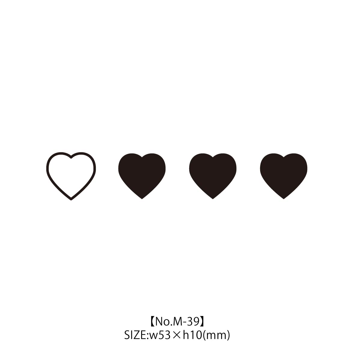 Amazon.co.jp: 【2枚セット】No.039_4 hearts/ハート,2週間で消える 