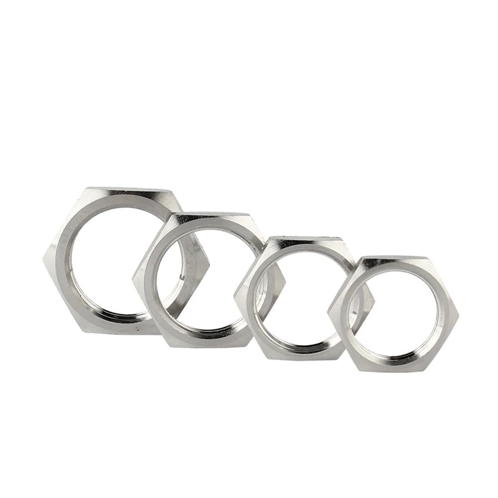 5 Dadi Di Bloccaggio Esagonali In Acciaio Inox 304 - Metrici, Da M8 A M38, Passo 1-1.5 Mm